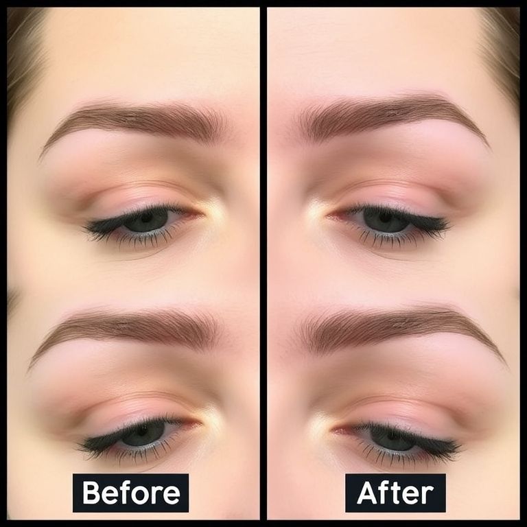 Before and after eyebrow tinting results Paoli Nail Spa