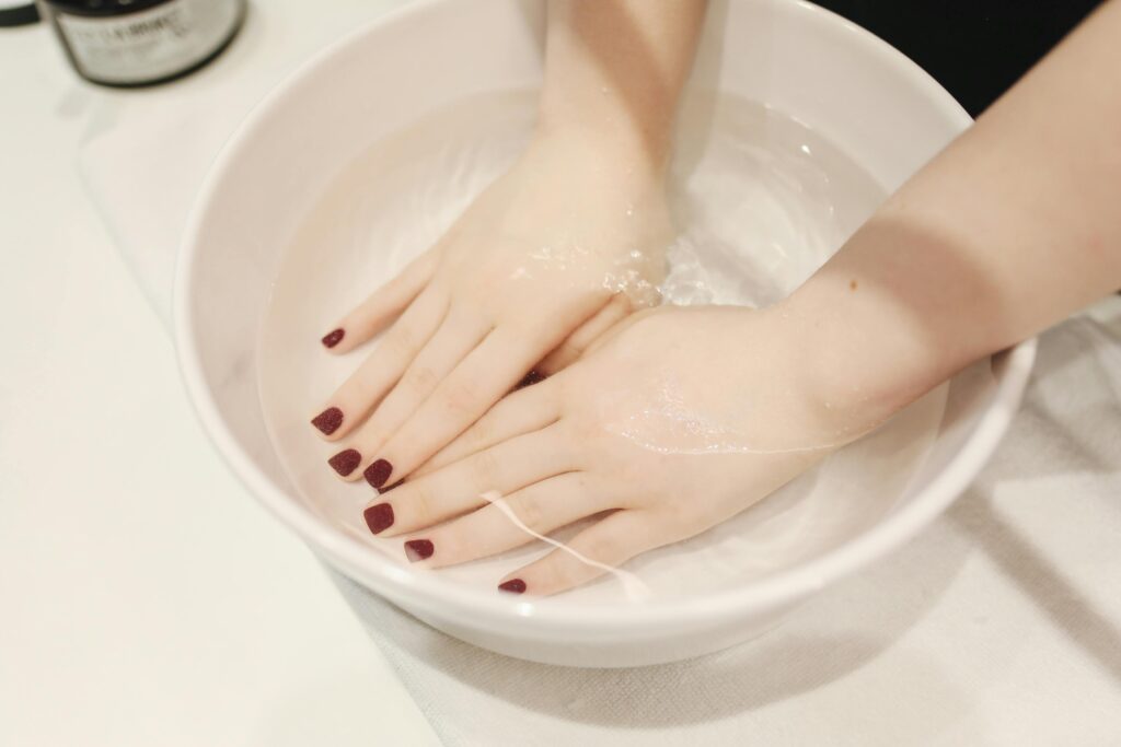Spa Manicure with TPO Free products Paoli Nail Spa