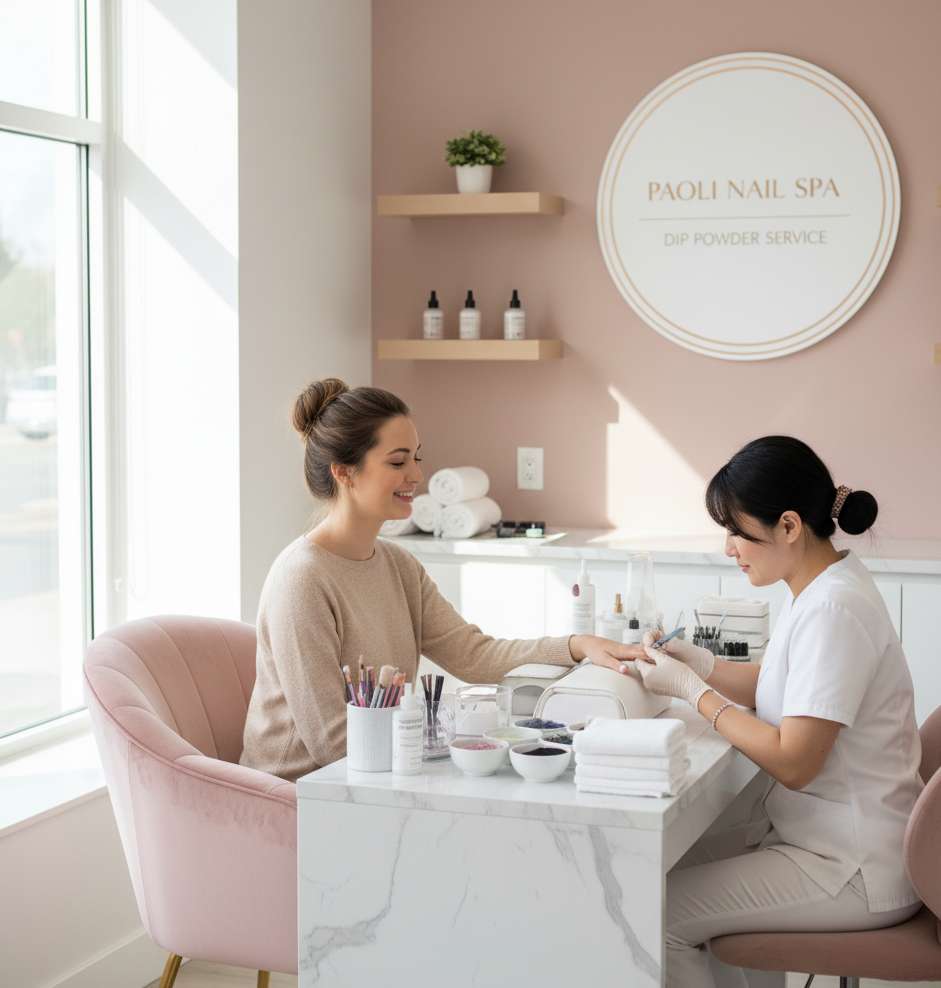 Close-Up Dip Powder at Paoli Nail Spa