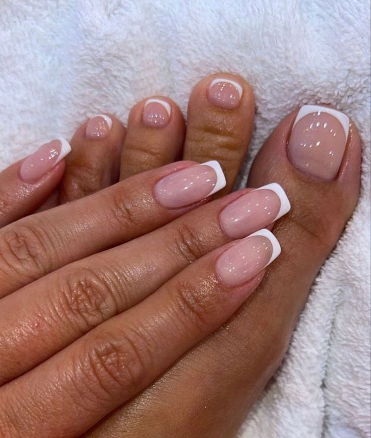 French Mani Pedi at Paoli Nail Spa