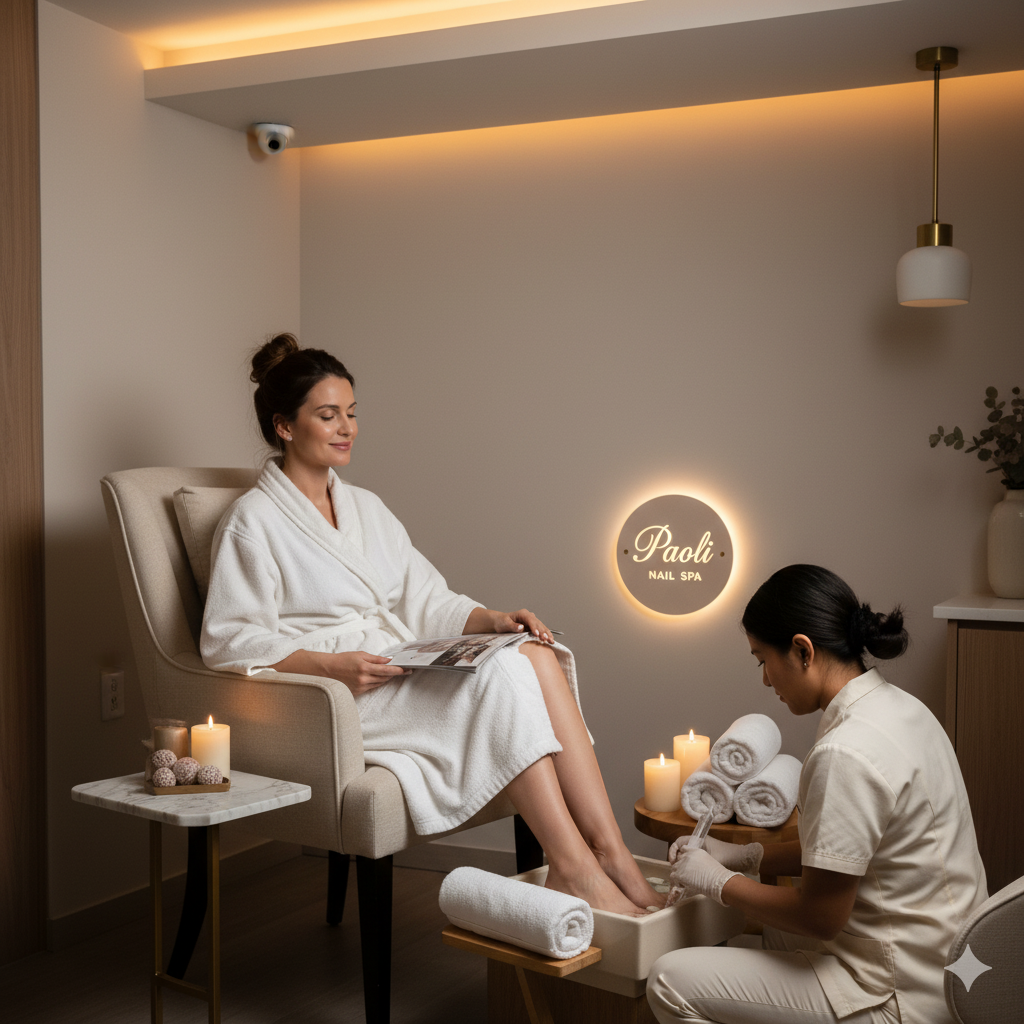 Minimalist Beauty Aesthetic French Mani aand Pedi at Paoli Nail Spa