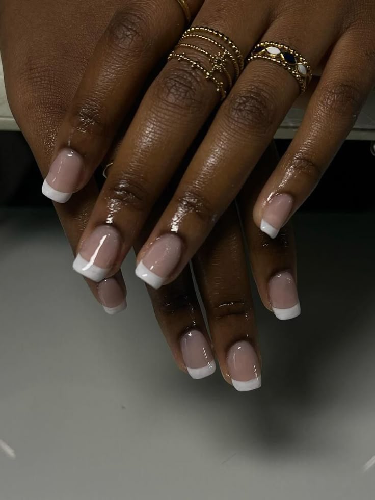 Pink and White Gel Nails at Paoli Nail Spa