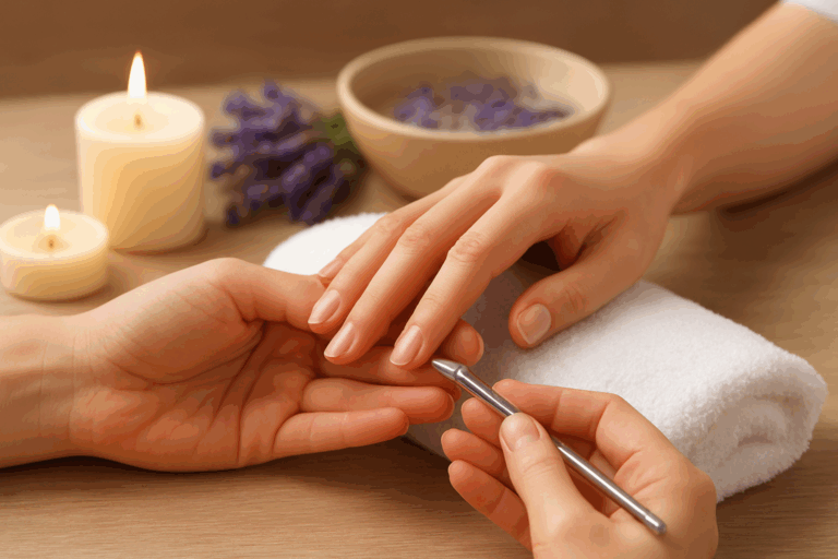 Spa Manicure in Progress paoli nail spa