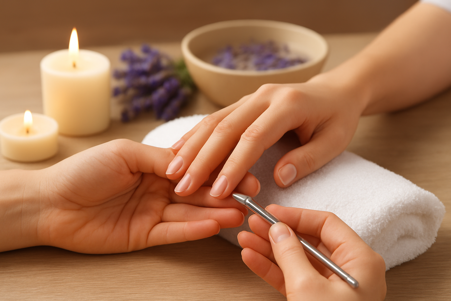 Spa Manicure in Progress paoli nail spa