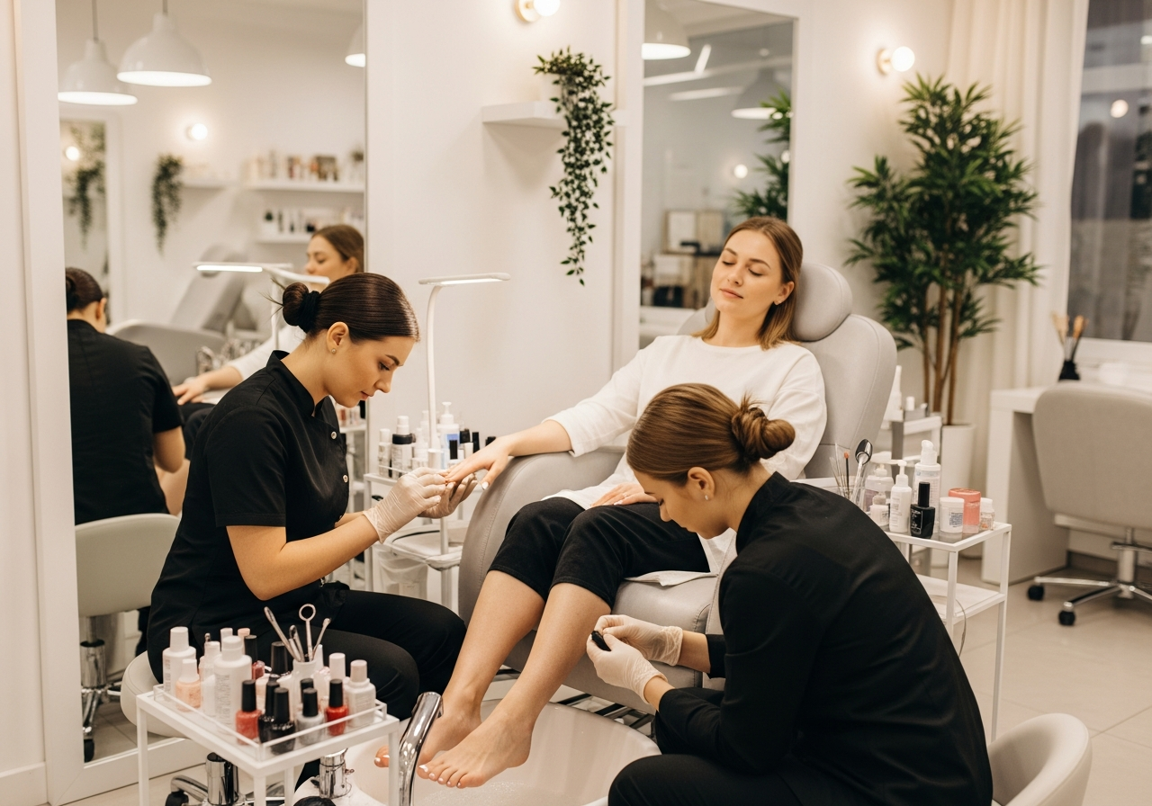 French Manicures Pedicures at Paoli Nail Spa